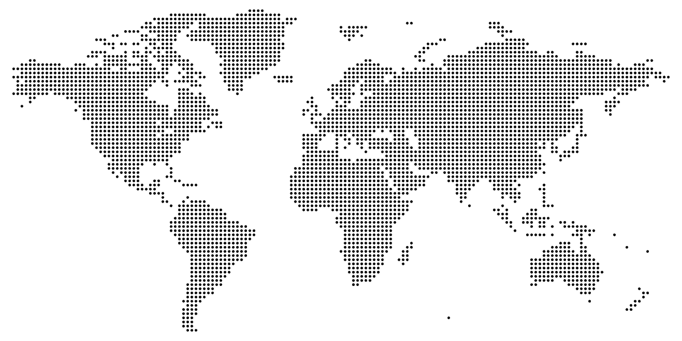 World map of the cities where ARTSVP runs art fairs and events